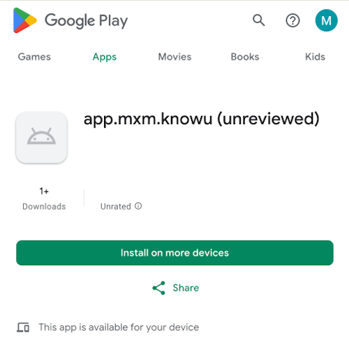 KnowU install KnowU app in Google Play