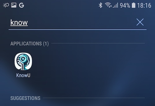KnowU installed on Anrdoid