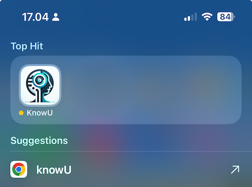 You can now use KnowU app normally as any other iOS app