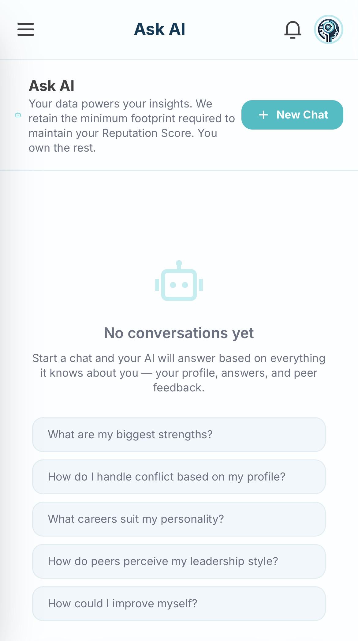 Ask AI — Personality Chat
