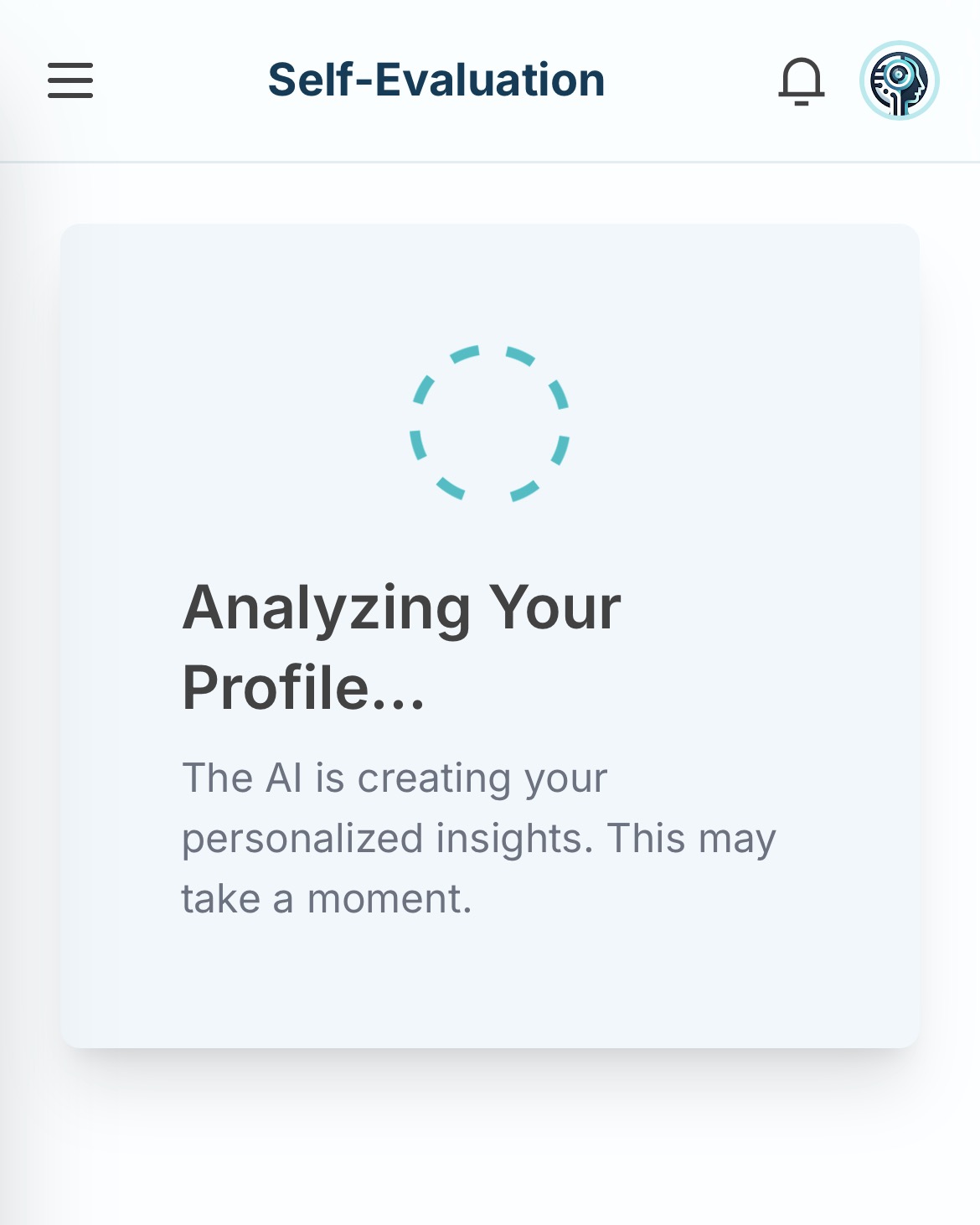 AI Analyzing Your Profile