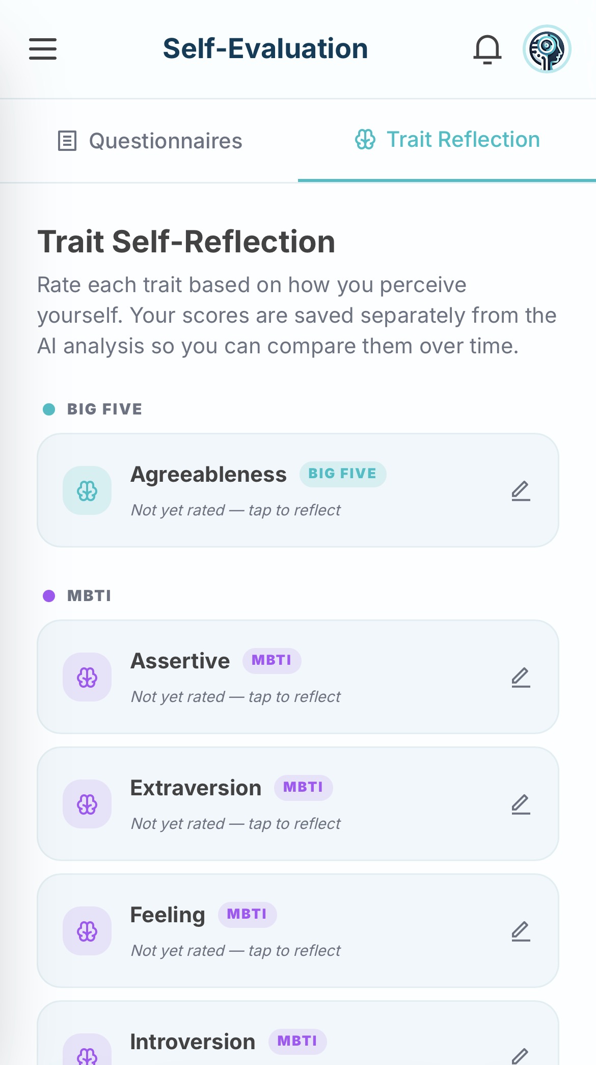 Trait Self-Reflection