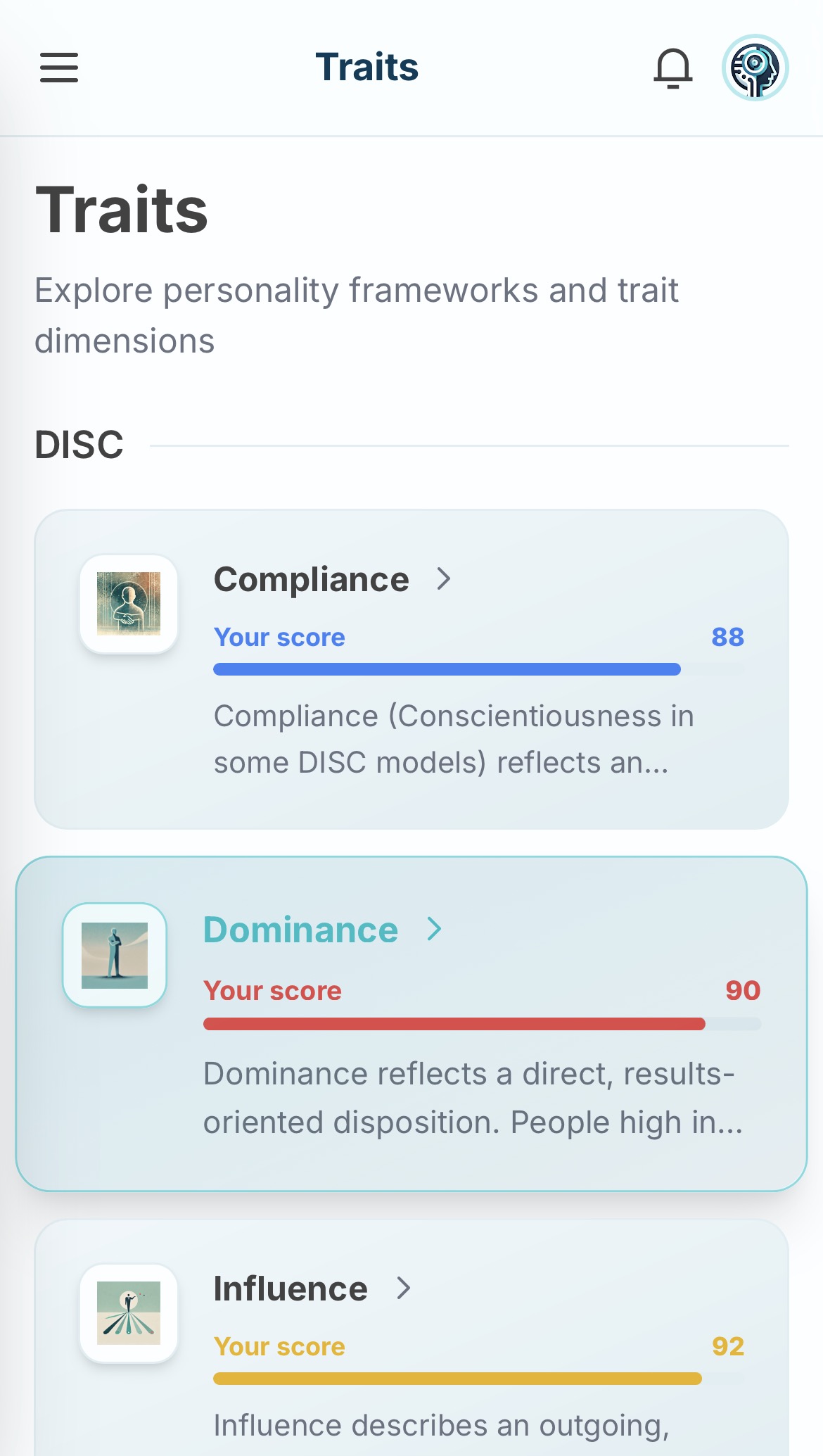 Traits — List View
